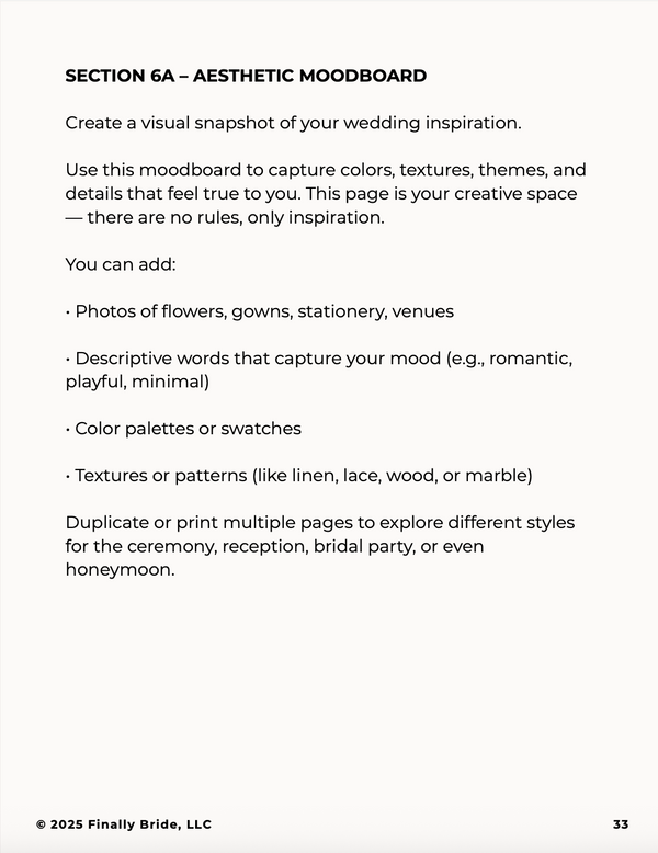 The Signature Wedding Planner – Digital & Printable Bridal Bundle