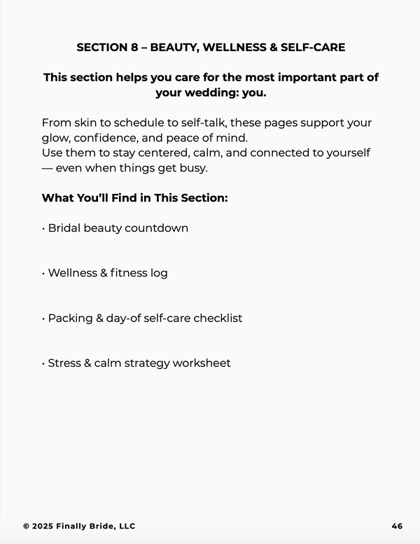 The Signature Wedding Planner – Digital & Printable Bridal Bundle